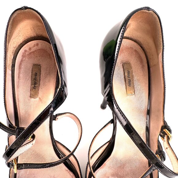 MIU MIU Black Patent Mary Jane - Size 39.5 - Picture 11 of 12